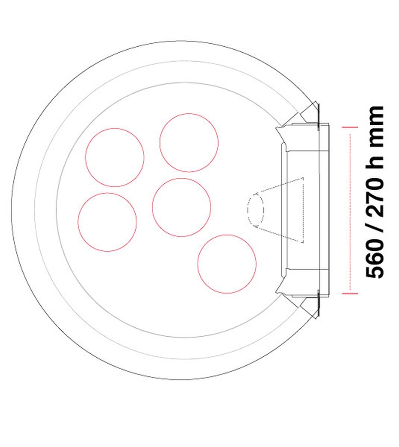 Holz Pizzaofen Pavesi RPM 120H | Backfläche statisch | 4 bis 5 Pizzen | B1600 x T1500 x H1900 mm